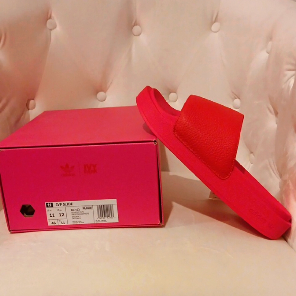 IVY PARK Adidas Bold Red Slides